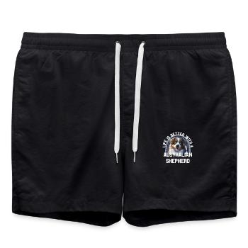 Berger australien - Short de bain - noir - Devant - AI Model Male 185 light (185cm)