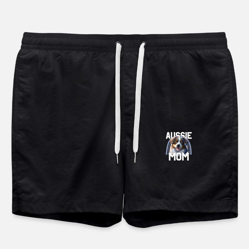 Australian Shepherd - Swim Trunks - black