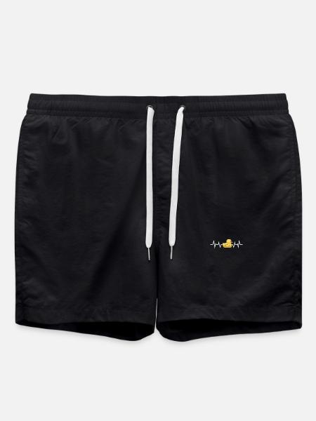 Badeente Herzschlag - Badeshorts - Schwarz