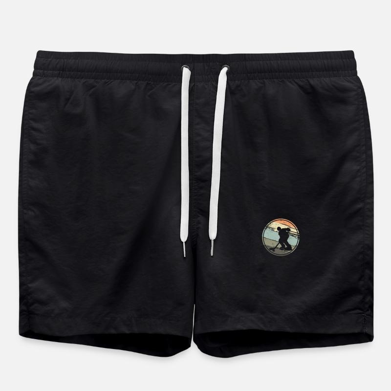 Ice Hockey Retro - Swim Trunks - black