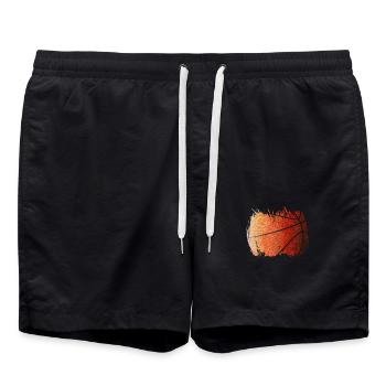 Basketball Basketballer - Badeshorts - Schwarz - Vorne - AI Model Male 185 light (185cm)