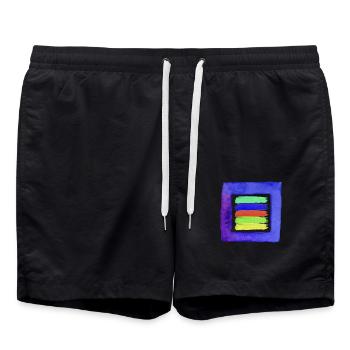 Colors of Life - Badeshorts - Schwarz - Vorne - AI Model Male 185 light (185cm)