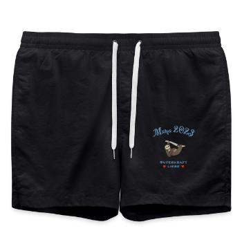 Maman 2023, Amour superpuissant, paresseux - Short de bain - noir - Devant - AI Model Male 185 light (185cm)