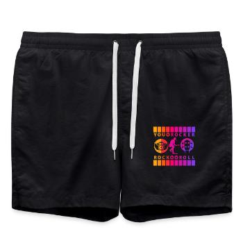 TOI CHANTEUR DE ROCKER - Short de bain - noir - Devant - AI Model Male 185 light (185cm)