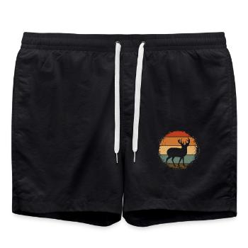 Deer - Swim Trunks - black - Front - AI Model Male 185 light (185cm)