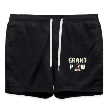 Bernese Mountain Dog - Swim Trunks - black - Front - AI Model Male 185 light (185cm)