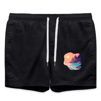 Vacances Sunrise Sea Island - Short de bain - noir - Devant - AI Model Male 185 light (185cm)