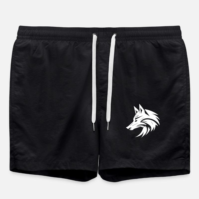 Beautiful stylish fox - Swim Trunks - black