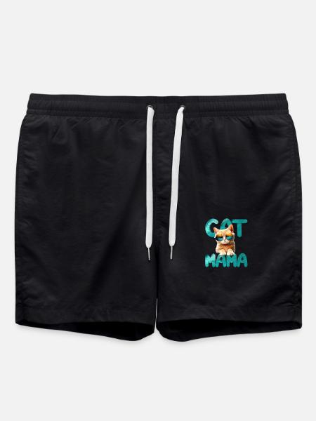 Cat mama - Swim Trunks - black