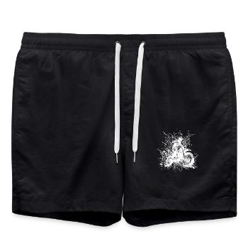 Motorcycle Offroad Racing Slippery Floor Splash - Swim Trunks - black - Front - AI Model Male 185 light (185cm)