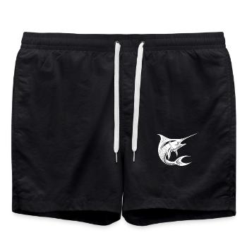 Voilier rapide - élégant fan fish - Short de bain - noir - Devant - AI Model Male 185 light (185cm)