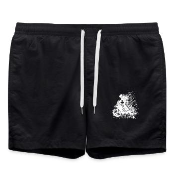 Moto Motocross Biker Splash Style Racing - Short de bain - noir - Devant - AI Model Male 185 light (185cm)