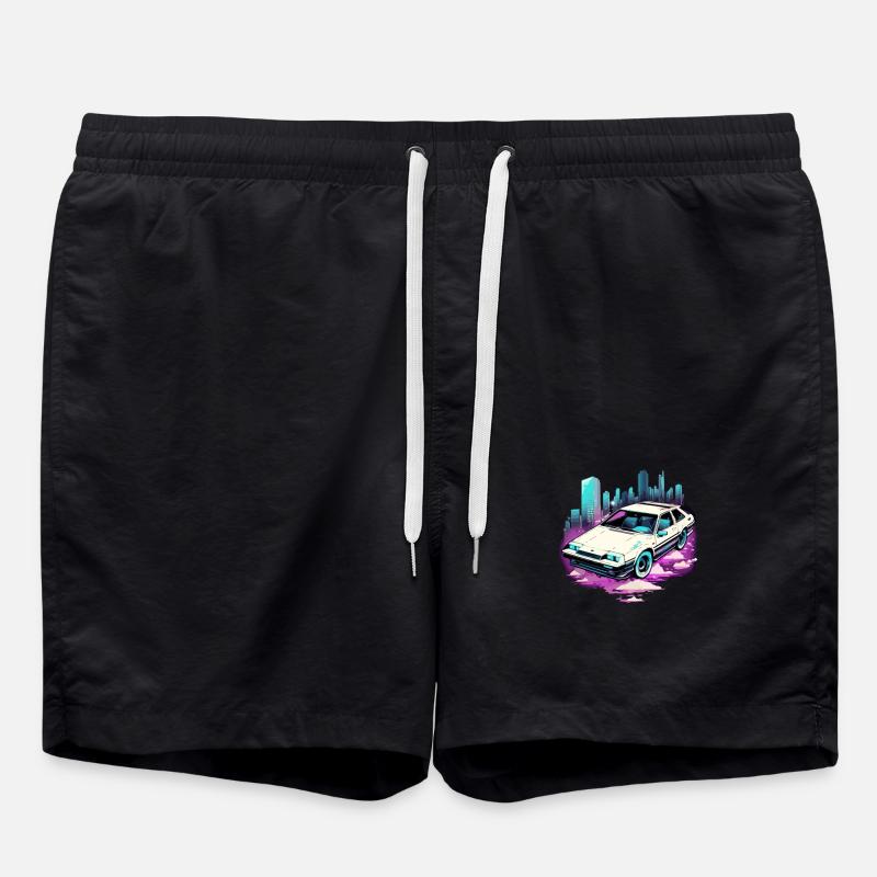 Silberpfeil-Auto - Badeshorts - Schwarz