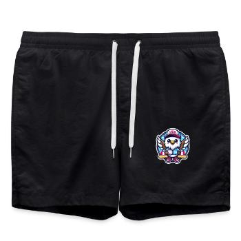 Patriotic Eagle - Baseball USA - Swim Trunks - black - Front - AI Model Male 185 light (185cm)