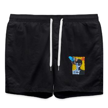 Luis art - Badeshorts - Schwarz - Vorne - AI Model Male 185 light (185cm)