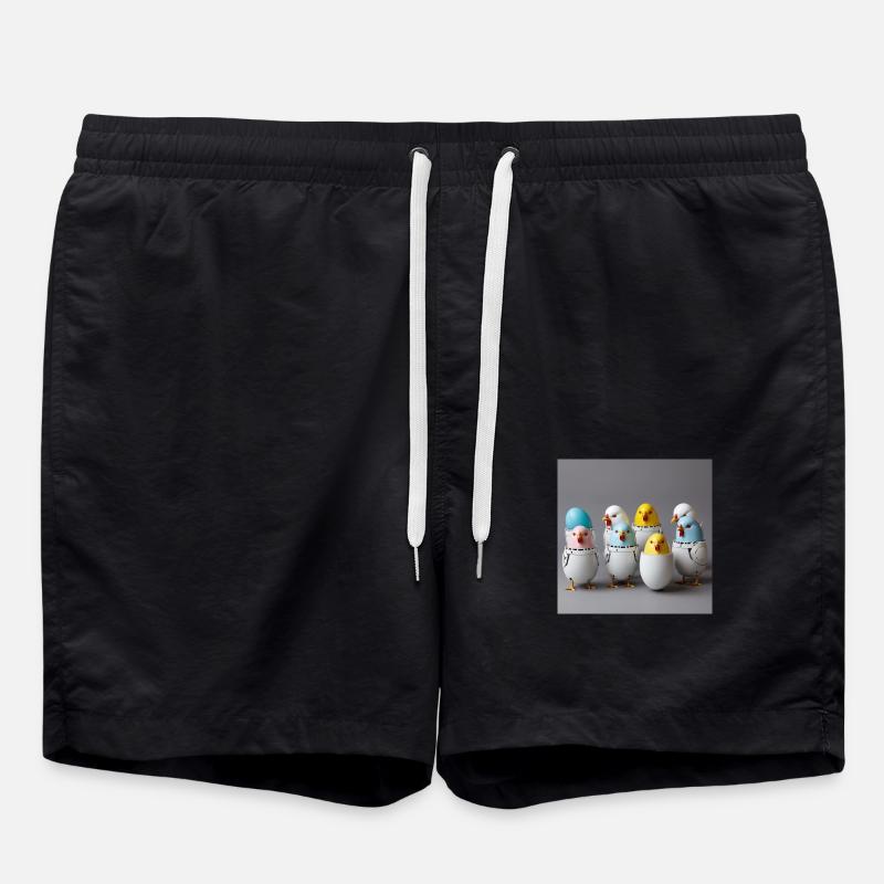 Egg Robot Chick - Swim Trunks - black