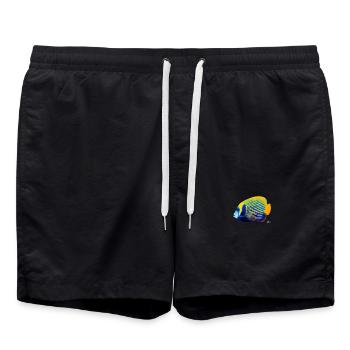 POMACANTHUS IMPERATOR - Badeshorts - Schwarz - Vorne - AI Model Male 185 light (185cm)