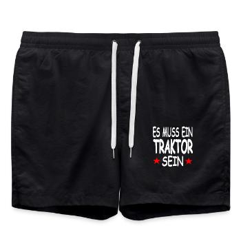 Traktor - Badeshorts - Schwarz - Vorne - AI Model Male 185 light (185cm)