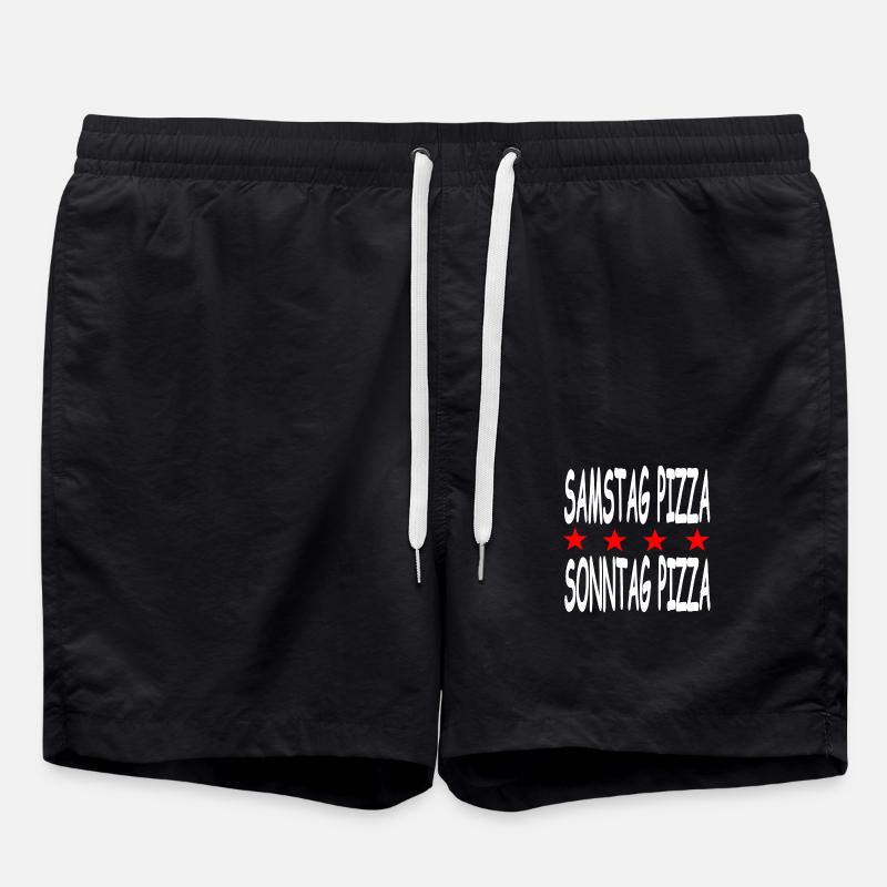 Pizza - Swim Trunks - black