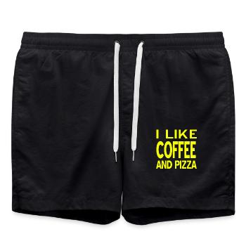 Pizza - Short de bain - noir - Devant - AI Model Male 185 light (185cm)