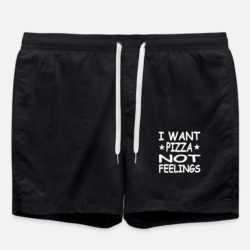 Pizza - Badeshorts - Schwarz