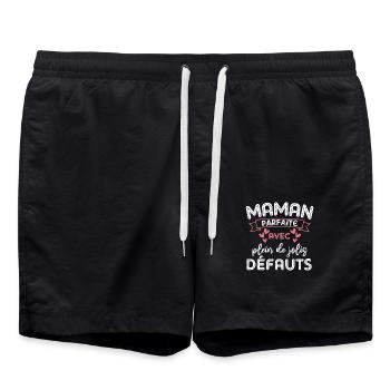 Maman parfaite avec de jolis défauts - Short de bain - noir - Devant - AI Model Male 185 light (185cm)