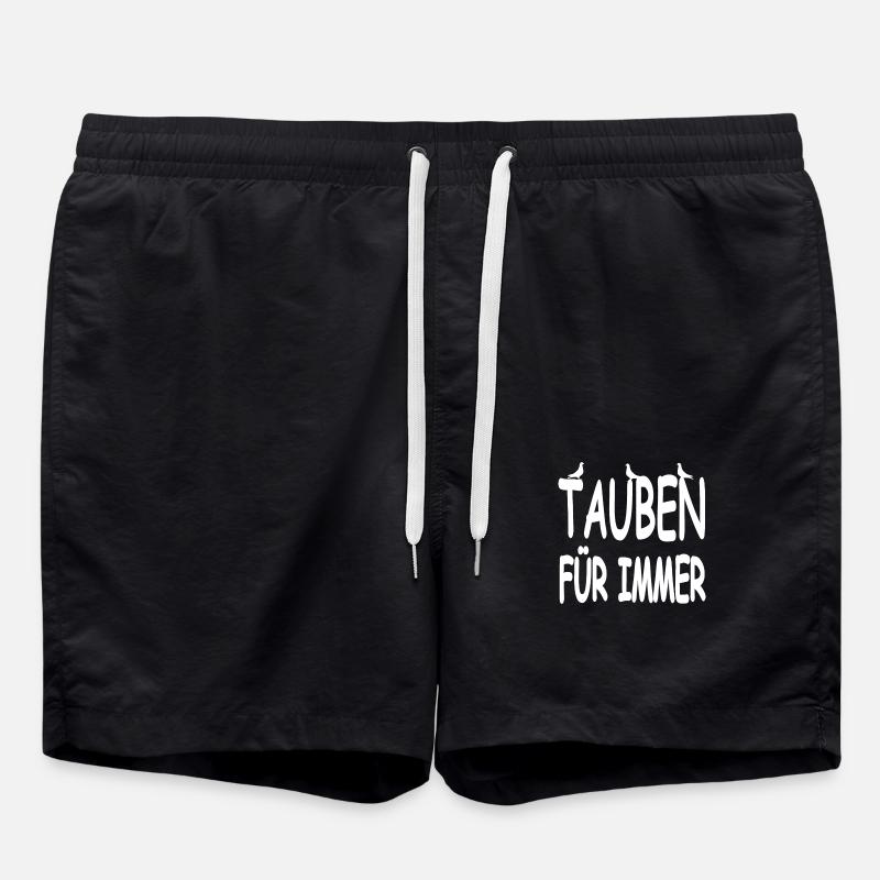 Tauben - Badeshorts - Schwarz