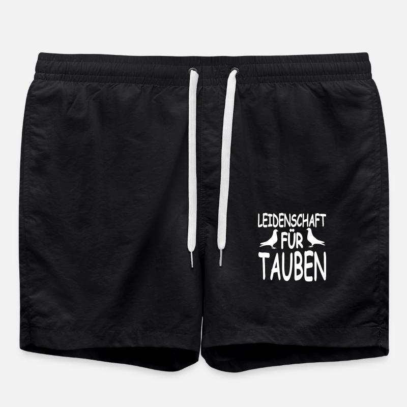 Tauben - Badeshorts - Schwarz