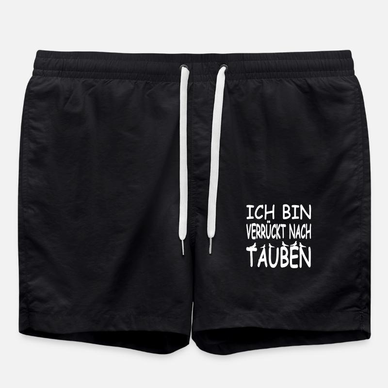 Tauben - Badeshorts - Schwarz