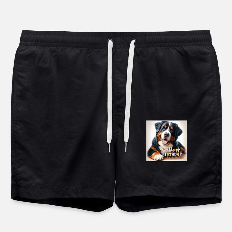 Bernese mountain dog - Swim Trunks - black