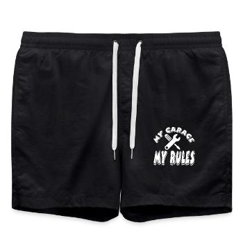 Garage - Short de bain - noir - Devant - AI Model Male 185 light (185cm)