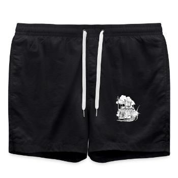 Escargots - Short de bain - noir - Devant - AI Model Male 185 light (185cm)