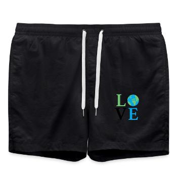 Aimer la Terre - Short de bain - noir - Devant - AI Model Male 185 light (185cm)