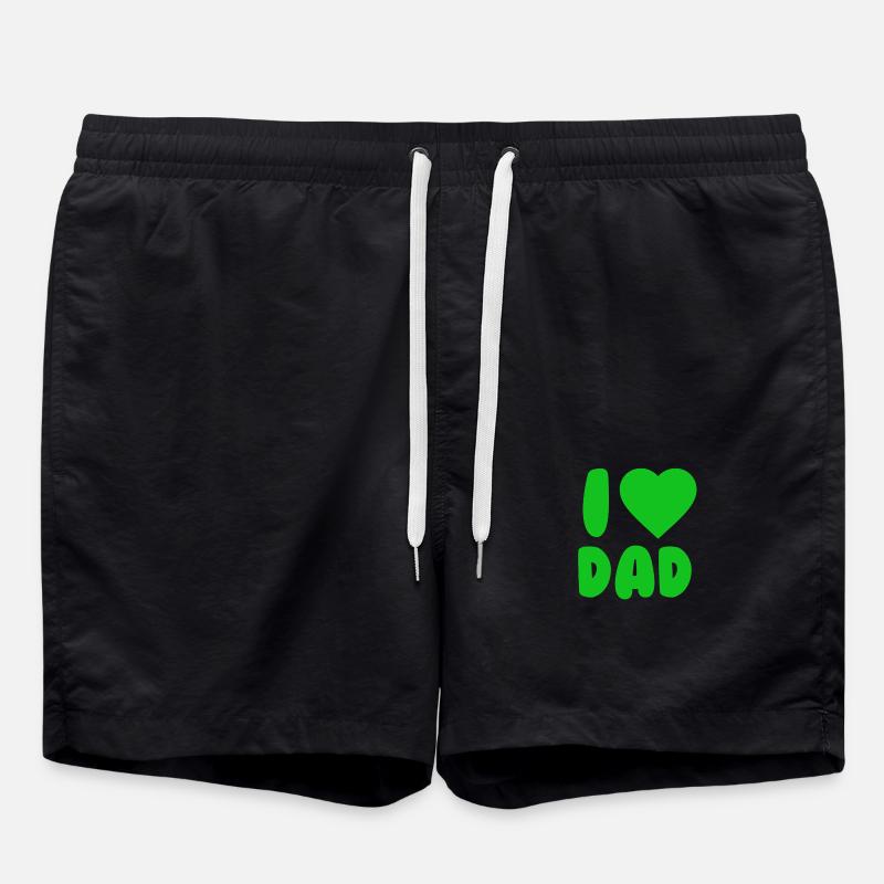 J’AIME PAPA Vert - Short de bain - noir