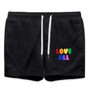 Amour à tous Pride - Short de bain - noir - Devant - AI Model Male 185 light (185cm)
