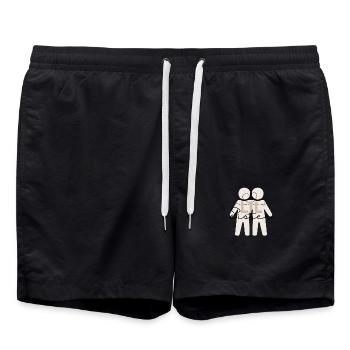 Petite soeur - Conception de frères et sœurs - Short de bain - noir - Devant - AI Model Male 185 light (185cm)