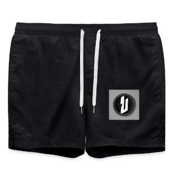 Unleash mind - Swim Trunks - black - Front - AI Model Male 185 light (185cm)