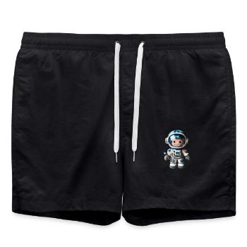 Petit astronaute de l’espace au crochet - Short de bain - noir - Devant - AI Model Male 185 light (185cm)