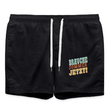 Need Summer Now - Swim Trunks - black - Front - AI Model Male 185 light (185cm)