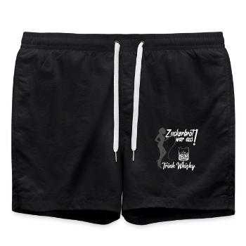 Zuckerbrot war aus - Badeshorts - Schwarz - Vorne - AI Model Male 185 light (185cm)