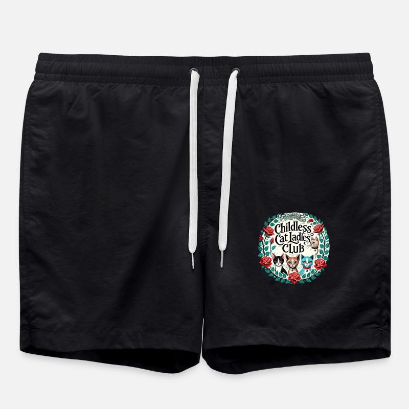 Childless Cat Ladies Club - Swim Trunks - black