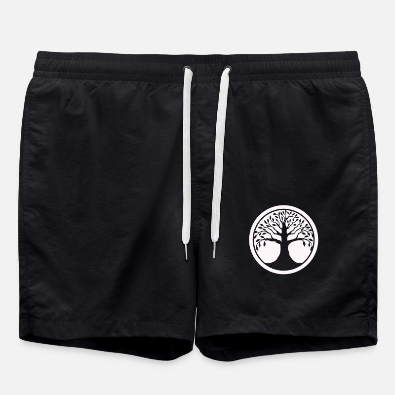 baum des lebens - Badeshorts - Schwarz