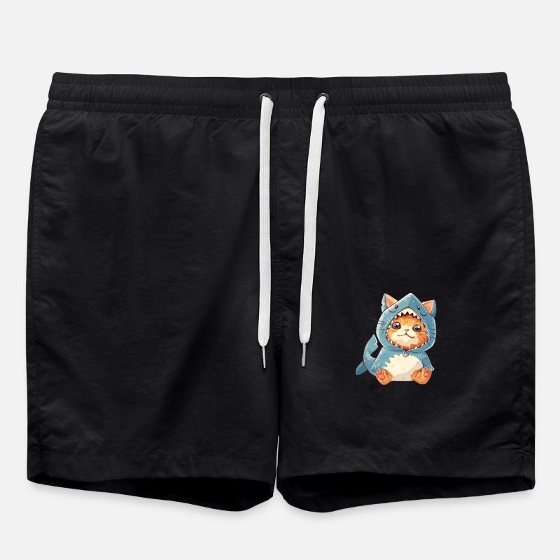 Mignon costume de requin chat - Short de bain - noir