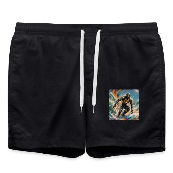 Surfrobot - Badeshorts - Schwarz - Vorne - AI Model Male 185 light (185cm)