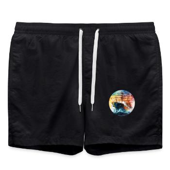 Expédier un grand lot rond - Short de bain - noir - Devant - AI Model Male 185 light (185cm)