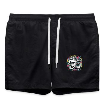 Retour à l’école - Short de bain - noir - Devant - AI Model Male 185 light (185cm)