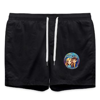ADNP Adolescent - Short de bain - noir - Devant - AI Model Male 185 light (185cm)