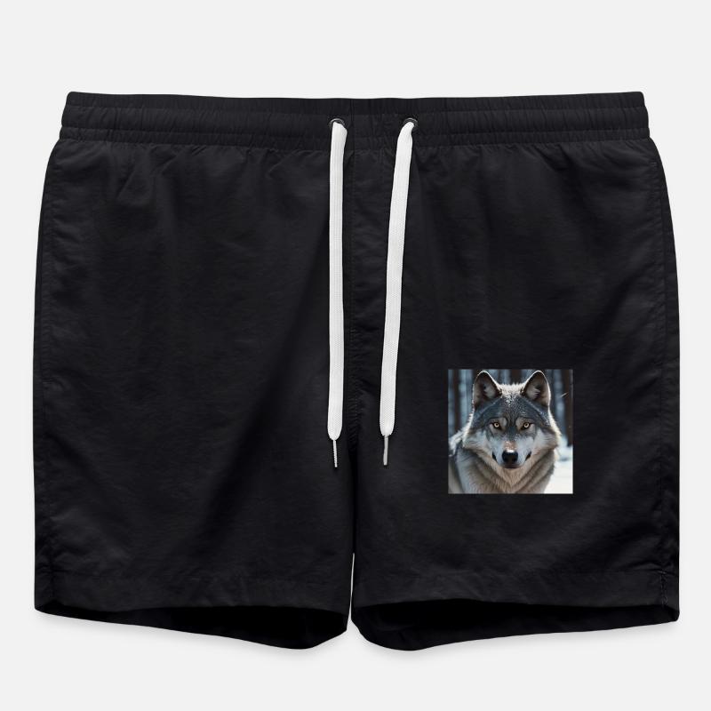 Wolf - Swim Trunks - black