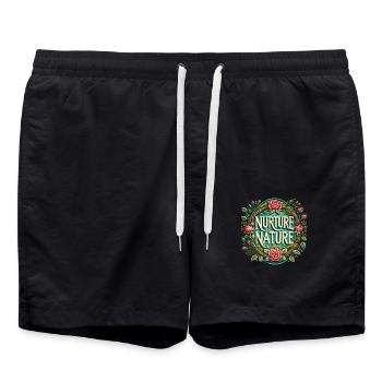Nurture Nature - Swim Trunks - black - Front - AI Model Male 185 light (185cm)