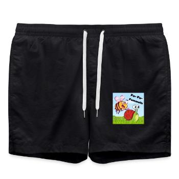 Fu-Fu-Fummeln Fun - Badeshorts - Schwarz - Vorne - AI Model Male 185 light (185cm)